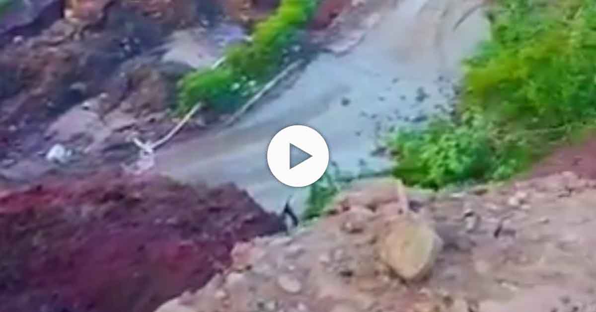 Himachal Pradesh Highway Washed Away After Landslide Near Solan District