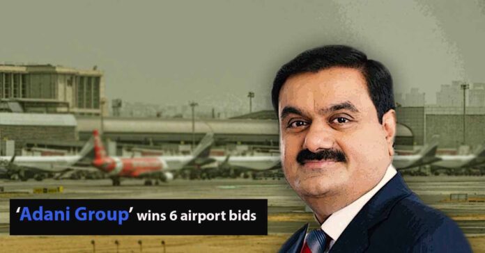 adani group gets airport bids