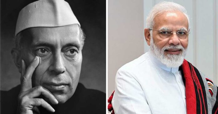 nehru modi