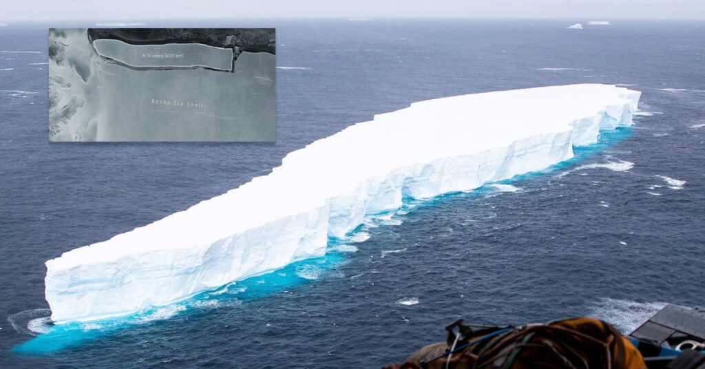 iceberg breaks off iceberg breaks off