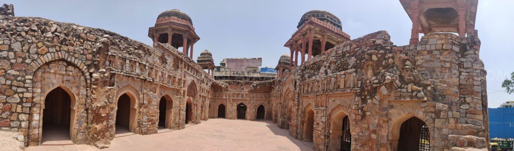 The Jahaz Mahal - a panoramic view