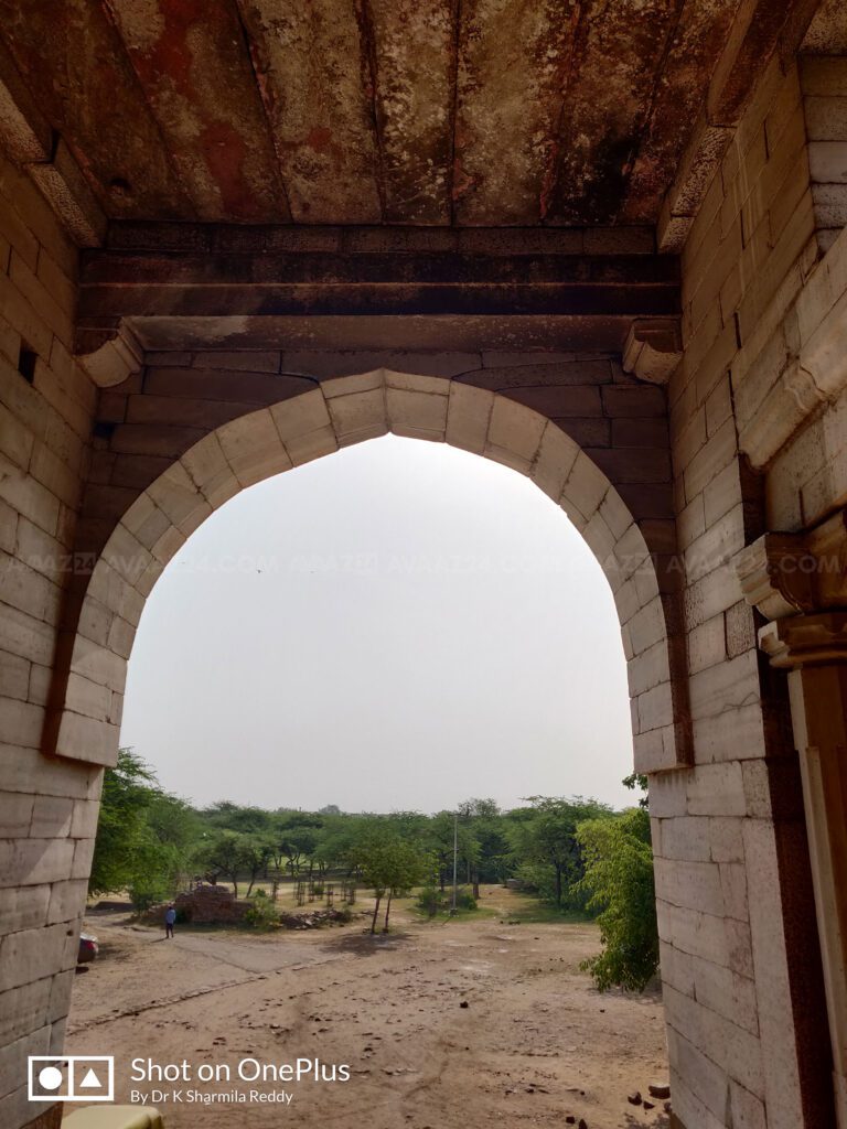 Corbelled arch at the entrance- typical of Hindu temples