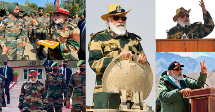 pm modi army uniform