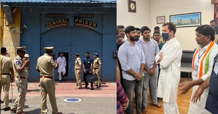 gandhi visits chanchalguda jail