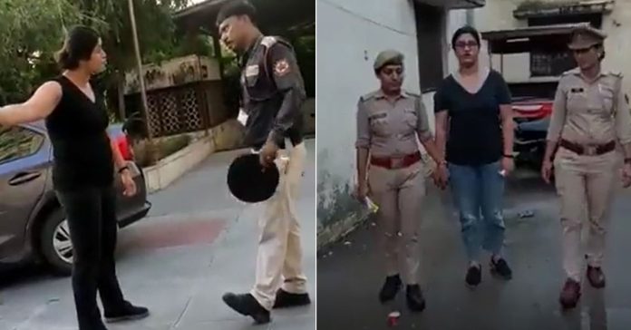 woman advocate abuses security guards