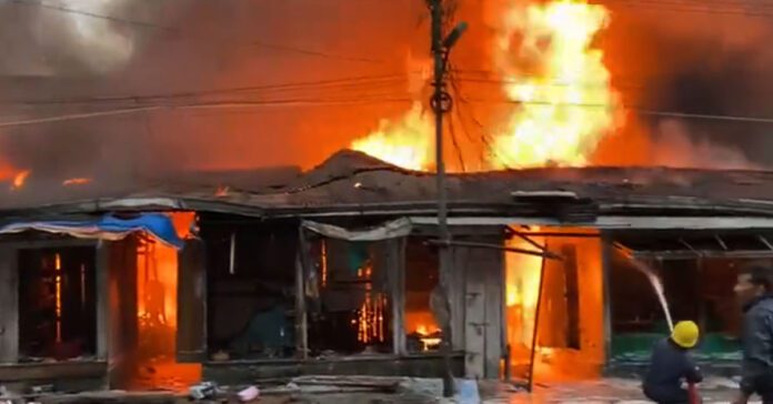 arunahal pradesh fire accident 700 shops burnt to ashes