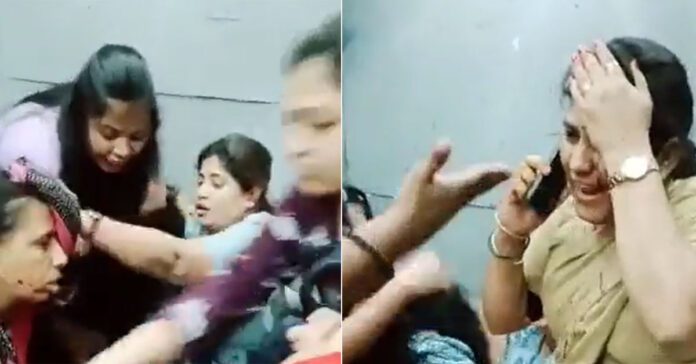 mumbai local woman fight