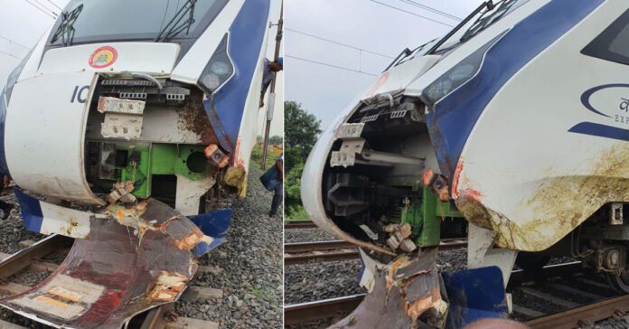 vande bharat train damaged