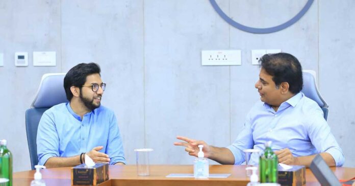 aaditya thackeray meets KTR